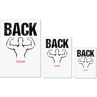                      UDNAG Untearable Waterproof Stickers 155GSM 'Gym | Back today' A4 x 1pc, A5 x 1pc & A6 x 2pc                                              