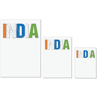 UDNAG Untearable Waterproof Stickers 155GSM 'Independence Day Republic Day | INDIA' A4 x 1pc, A5 x 1pc & A6 x 2pc UDNAG Untearable Waterproof Stickers 155GSM 'Independence Day Republic Day | INDIA' A4 x 1pc, A5 x 1pc & A6 x 2pc