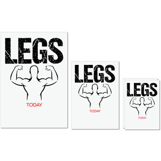                       UDNAG Untearable Waterproof Stickers 155GSM 'Gym | Legs' A4 x 1pc, A5 x 1pc & A6 x 2pc                                              