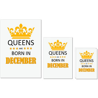 UDNAG Untearable Waterproof Stickers 155GSM 'Birthday | Queens are born in December' A4 x 1pc, A5 x 1pc & A6 x 2pc UDNAG Untearable Waterproof Stickers 155GSM 'Birthday | Queens are born in December' A4 x 1pc, A5 x 1pc & A6 x 2pc