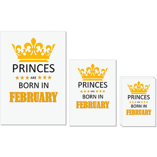UDNAG Untearable Waterproof Stickers 155GSM 'Birthday | Princes are born in February' A4 x 1pc, A5 x 1pc & A6 x 2pc UDNAG Untearable Waterproof Stickers 155GSM 'Birthday | Princes are born in February' A4 x 1pc, A5 x 1pc & A6 x 2pc