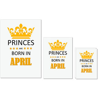 UDNAG Untearable Waterproof Stickers 155GSM 'Birthday | Princes are born in April' A4 x 1pc, A5 x 1pc & A6 x 2pc UDNAG Untearable Waterproof Stickers 155GSM 'Birthday | Princes are born in April' A4 x 1pc, A5 x 1pc & A6 x 2pc
