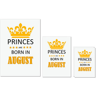 UDNAG Untearable Waterproof Stickers 155GSM 'Birthday | Princes are born in August' A4 x 1pc, A5 x 1pc & A6 x 2pc UDNAG Untearable Waterproof Stickers 155GSM 'Birthday | Princes are born in August' A4 x 1pc, A5 x 1pc & A6 x 2pc