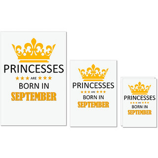 UDNAG Untearable Waterproof Stickers 155GSM 'Birthday | Princesses are born in September' A4 x 1pc, A5 x 1pc & A6 x 2pc UDNAG Untearable Waterproof Stickers 155GSM 'Birthday | Princesses are born in September' A4 x 1pc, A5 x 1pc & A6 x 2pc