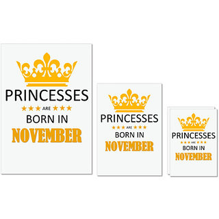 UDNAG Untearable Waterproof Stickers 155GSM 'Birthday | Princesses are born in November' A4 x 1pc, A5 x 1pc & A6 x 2pc UDNAG Untearable Waterproof Stickers 155GSM 'Birthday | Princesses are born in November' A4 x 1pc, A5 x 1pc & A6 x 2pc