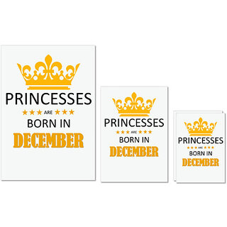 UDNAG Untearable Waterproof Stickers 155GSM 'Birthday | Princesses are born in December' A4 x 1pc, A5 x 1pc & A6 x 2pc UDNAG Untearable Waterproof Stickers 155GSM 'Birthday | Princesses are born in December' A4 x 1pc, A5 x 1pc & A6 x 2pc