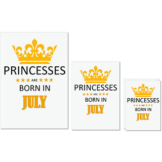UDNAG Untearable Waterproof Stickers 155GSM 'Birthday | Princesses are born in July' A4 x 1pc, A5 x 1pc & A6 x 2pc UDNAG Untearable Waterproof Stickers 155GSM 'Birthday | Princesses are born in July' A4 x 1pc, A5 x 1pc & A6 x 2pc