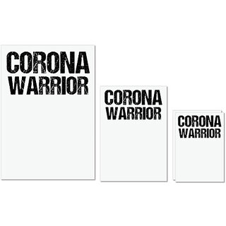                       UDNAG Untearable Waterproof Stickers 155GSM 'Corona | Corona Warrior' A4 x 1pc, A5 x 1pc & A6 x 2pc                                              