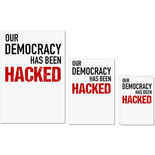 UDNAG Untearable Waterproof Stickers 155GSM 'Coder | Our democracy has been hacked' A4 x 1pc, A5 x 1pc & A6 x 2pc UDNAG Untearable Waterproof Stickers 155GSM 'Coder | Our democracy has been hacked' A4 x 1pc, A5 x 1pc & A6 x 2pc