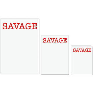                       UDNAG Untearable Waterproof Stickers 155GSM 'Savage' A4 x 1pc, A5 x 1pc & A6 x 2pc                                              
