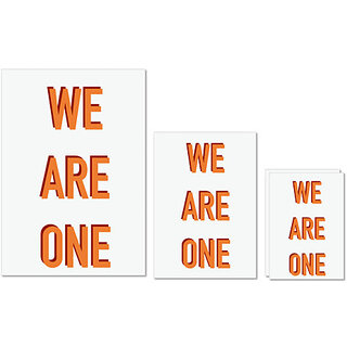                       UDNAG Untearable Waterproof Stickers 155GSM 'Family | We are one' A4 x 1pc, A5 x 1pc & A6 x 2pc                                              