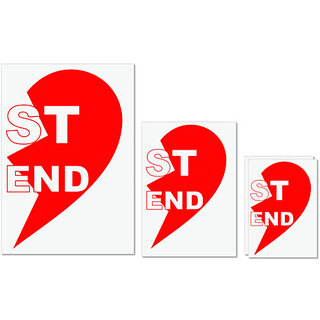 UDNAG Untearable Waterproof Stickers 155GSM 'Best Friend | ST END' A4 x 1pc, A5 x 1pc & A6 x 2pc UDNAG Untearable Waterproof Stickers 155GSM 'Best Friend | ST END' A4 x 1pc, A5 x 1pc & A6 x 2pc
