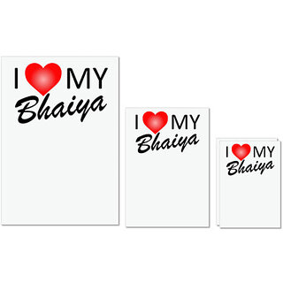                       UDNAG Untearable Waterproof Stickers 155GSM 'Brother Sister | I love my Bhaiya' A4 x 1pc, A5 x 1pc & A6 x 2pc                                              