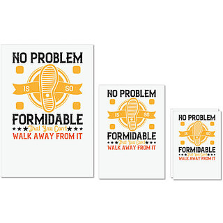 UDNAG Untearable Waterproof Stickers 155GSM 'Walking | No problem is so formidable' A4 x 1pc, A5 x 1pc & A6 x 2pc UDNAG Untearable Waterproof Stickers 155GSM 'Walking | No problem is so formidable' A4 x 1pc, A5 x 1pc & A6 x 2pc