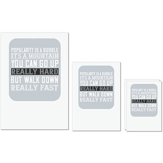 UDNAG Untearable Waterproof Stickers 155GSM 'Walking | Popularity is a bubble' A4 x 1pc, A5 x 1pc & A6 x 2pc UDNAG Untearable Waterproof Stickers 155GSM 'Walking | Popularity is a bubble' A4 x 1pc, A5 x 1pc & A6 x 2pc