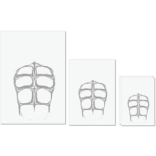 UDNAG Untearable Waterproof Stickers 155GSM 'Gym | Six pack abs' A4 x 1pc, A5 x 1pc & A6 x 2pc UDNAG Untearable Waterproof Stickers 155GSM 'Gym | Six pack abs' A4 x 1pc, A5 x 1pc & A6 x 2pc