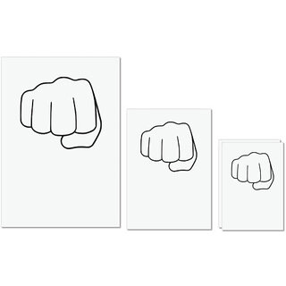                       UDNAG Untearable Waterproof Stickers 155GSM 'fist bumb' A4 x 1pc, A5 x 1pc & A6 x 2pc                                              
