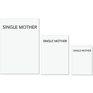                       UDNAG Untearable Waterproof Stickers 155GSM 'Mother | Single Mother' A4 x 1pc, A5 x 1pc & A6 x 2pc                                              