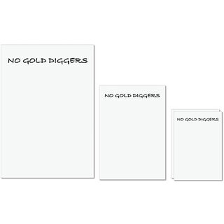 UDNAG Untearable Waterproof Stickers 155GSM 'No gold diggers' A4 x 1pc, A5 x 1pc & A6 x 2pc UDNAG Untearable Waterproof Stickers 155GSM 'No gold diggers' A4 x 1pc, A5 x 1pc & A6 x 2pc