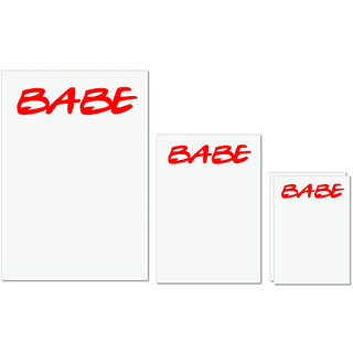 UDNAG Untearable Waterproof Stickers 155GSM 'Couple | Babe' A4 x 1pc, A5 x 1pc & A6 x 2pc UDNAG Untearable Waterproof Stickers 155GSM 'Couple | Babe' A4 x 1pc, A5 x 1pc & A6 x 2pc