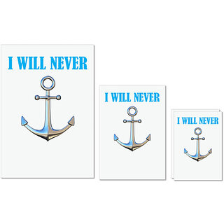                       UDNAG Untearable Waterproof Stickers 155GSM 'Couple | I will never' A4 x 1pc, A5 x 1pc & A6 x 2pc                                              