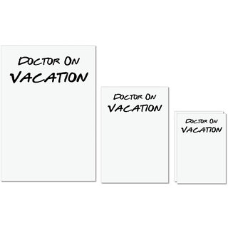                       UDNAG Untearable Waterproof Stickers 155GSM 'Doctor | Doctor on Vacation' A4 x 1pc, A5 x 1pc & A6 x 2pc                                              