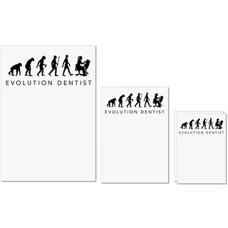 UDNAG Untearable Waterproof Stickers 155GSM 'Dentist | Evolution dentist' A4 x 1pc, A5 x 1pc & A6 x 2pc UDNAG Untearable Waterproof Stickers 155GSM 'Dentist | Evolution dentist' A4 x 1pc, A5 x 1pc & A6 x 2pc