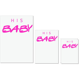 UDNAG Untearable Waterproof Stickers 155GSM 'Couple | His Baby' A4 x 1pc, A5 x 1pc & A6 x 2pc UDNAG Untearable Waterproof Stickers 155GSM 'Couple | His Baby' A4 x 1pc, A5 x 1pc & A6 x 2pc