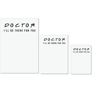                       UDNAG Untearable Waterproof Stickers 155GSM 'Doctor | Doctor there for you' A4 x 1pc, A5 x 1pc & A6 x 2pc                                              