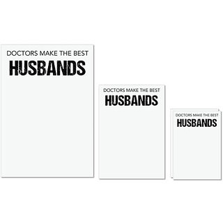                       UDNAG Untearable Waterproof Stickers 155GSM 'Doctor | Doctors make the best Husbands' A4 x 1pc, A5 x 1pc & A6 x 2pc                                              