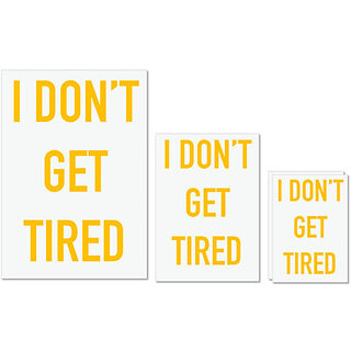 UDNAG Untearable Waterproof Stickers 155GSM 'I dont get tired' A4 x 1pc, A5 x 1pc & A6 x 2pc UDNAG Untearable Waterproof Stickers 155GSM 'I dont get tired' A4 x 1pc, A5 x 1pc & A6 x 2pc
