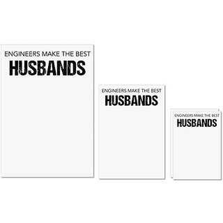 UDNAG Untearable Waterproof Stickers 155GSM 'Engineer | Engineer make the best Husbands' A4 x 1pc, A5 x 1pc & A6 x 2pc UDNAG Untearable Waterproof Stickers 155GSM 'Engineer | Engineer make the best Husbands' A4 x 1pc, A5 x 1pc & A6 x 2pc