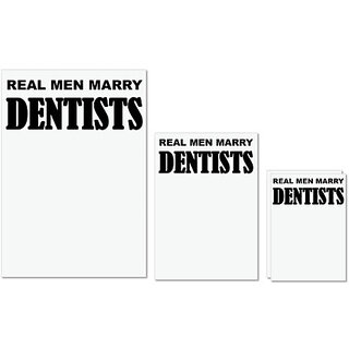 UDNAG Untearable Waterproof Stickers 155GSM 'Dentist | Real men marry dentists' A4 x 1pc, A5 x 1pc & A6 x 2pc UDNAG Untearable Waterproof Stickers 155GSM 'Dentist | Real men marry dentists' A4 x 1pc, A5 x 1pc & A6 x 2pc