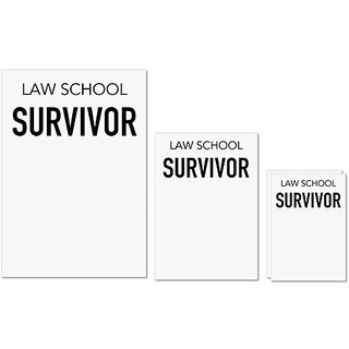                       UDNAG Untearable Waterproof Stickers 155GSM 'Lawyer | Law school Survivor' A4 x 1pc, A5 x 1pc & A6 x 2pc                                              