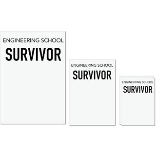 UDNAG Untearable Waterproof Stickers 155GSM 'Engineer | Engineering school Survivor' A4 x 1pc, A5 x 1pc & A6 x 2pc UDNAG Untearable Waterproof Stickers 155GSM 'Engineer | Engineering school Survivor' A4 x 1pc, A5 x 1pc & A6 x 2pc