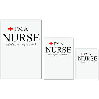UDNAG Untearable Waterproof Stickers 155GSM 'Nurse | I am a nurse' A4 x 1pc, A5 x 1pc & A6 x 2pc UDNAG Untearable Waterproof Stickers 155GSM 'Nurse | I am a nurse' A4 x 1pc, A5 x 1pc & A6 x 2pc