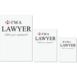                       UDNAG Untearable Waterproof Stickers 155GSM 'Lawyer | I am a Lawyer' A4 x 1pc, A5 x 1pc & A6 x 2pc                                              