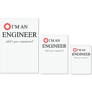 UDNAG Untearable Waterproof Stickers 155GSM 'Engineer | an engineer' A4 x 1pc, A5 x 1pc & A6 x 2pc UDNAG Untearable Waterproof Stickers 155GSM 'Engineer | an engineer' A4 x 1pc, A5 x 1pc & A6 x 2pc