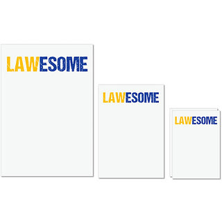                       UDNAG Untearable Waterproof Stickers 155GSM 'Lawyer | Lawesome' A4 x 1pc, A5 x 1pc & A6 x 2pc                                              
