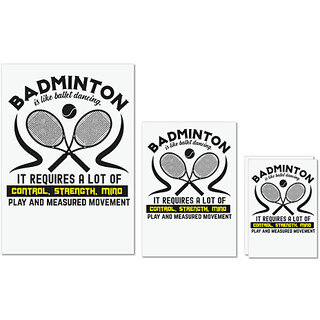 UDNAG Untearable Waterproof Stickers 155GSM 'Badminton | BADMINTONis like ballet dancing' A4 x 1pc, A5 x 1pc & A6 x 2pc UDNAG Untearable Waterproof Stickers 155GSM 'Badminton | BADMINTONis like ballet dancing' A4 x 1pc, A5 x 1pc & A6 x 2pc