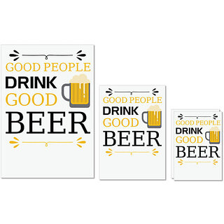 UDNAG Untearable Waterproof Stickers 155GSM 'Beer | Good People Drink' A4 x 1pc, A5 x 1pc & A6 x 2pc UDNAG Untearable Waterproof Stickers 155GSM 'Beer | Good People Drink' A4 x 1pc, A5 x 1pc & A6 x 2pc