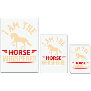                       UDNAG Untearable Waterproof Stickers 155GSM 'Horse | i am the horse whisperer' A4 x 1pc, A5 x 1pc & A6 x 2pc                                              