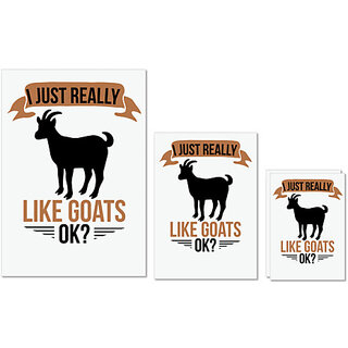 UDNAG Untearable Waterproof Stickers 155GSM 'Goat | i just really like goats ok' A4 x 1pc, A5 x 1pc & A6 x 2pc UDNAG Untearable Waterproof Stickers 155GSM 'Goat | i just really like goats ok' A4 x 1pc, A5 x 1pc & A6 x 2pc