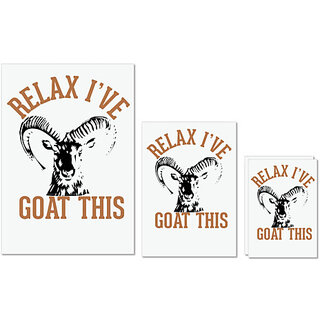 UDNAG Untearable Waterproof Stickers 155GSM 'Goat | relax i've goat this' A4 x 1pc, A5 x 1pc & A6 x 2pc UDNAG Untearable Waterproof Stickers 155GSM 'Goat | relax i've goat this' A4 x 1pc, A5 x 1pc & A6 x 2pc