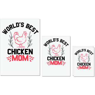 UDNAG Untearable Waterproof Stickers 155GSM 'Chicken | world's best chicken mom' A4 x 1pc, A5 x 1pc & A6 x 2pc UDNAG Untearable Waterproof Stickers 155GSM 'Chicken | world's best chicken mom' A4 x 1pc, A5 x 1pc & A6 x 2pc