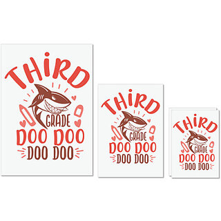 UDNAG Untearable Waterproof Stickers 155GSM 'School Teacher | 3rd grade doo doo' A4 x 1pc, A5 x 1pc & A6 x 2pc UDNAG Untearable Waterproof Stickers 155GSM 'School Teacher | 3rd grade doo doo' A4 x 1pc, A5 x 1pc & A6 x 2pc
