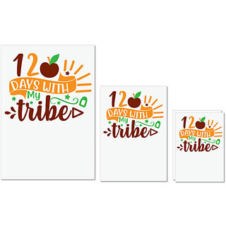                       UDNAG Untearable Waterproof Stickers 155GSM 'Tribe | 120 days with my tribe' A4 x 1pc, A5 x 1pc & A6 x 2pc                                              