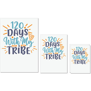 UDNAG Untearable Waterproof Stickers 155GSM 'Tribe | 120 days with my tribee' A4 x 1pc, A5 x 1pc & A6 x 2pc UDNAG Untearable Waterproof Stickers 155GSM 'Tribe | 120 days with my tribee' A4 x 1pc, A5 x 1pc & A6 x 2pc