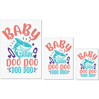 UDNAG Untearable Waterproof Stickers 155GSM 'Baby | baby shark doo doo' A4 x 1pc, A5 x 1pc & A6 x 2pc UDNAG Untearable Waterproof Stickers 155GSM 'Baby | baby shark doo doo' A4 x 1pc, A5 x 1pc & A6 x 2pc