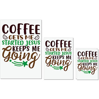 UDNAG Untearable Waterproof Stickers 155GSM 'Coffee | coffee gets me started' A4 x 1pc, A5 x 1pc & A6 x 2pc UDNAG Untearable Waterproof Stickers 155GSM 'Coffee | coffee gets me started' A4 x 1pc, A5 x 1pc & A6 x 2pc